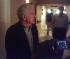 John Seigenthaler, cell phone photo, at the First Amendment Center