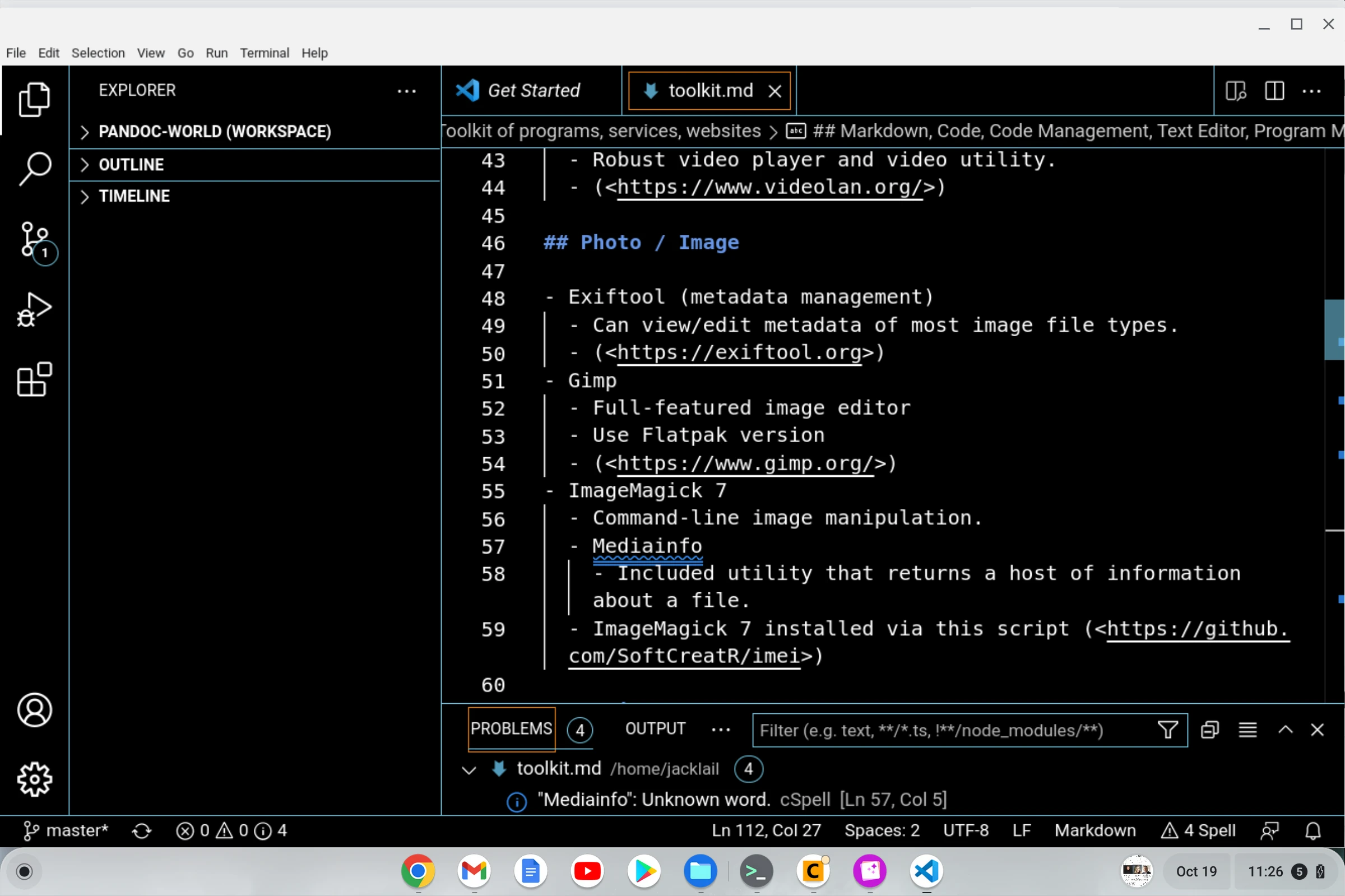 Screenshot showing Visual Studio Code
